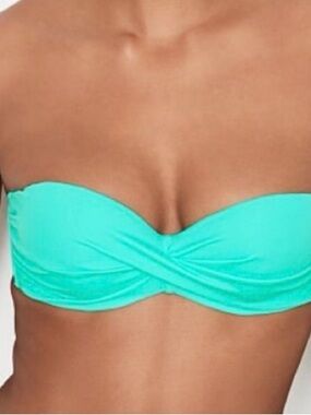 Victoria's Secret Twist Bandeau Bikini Top in Aqua Teal